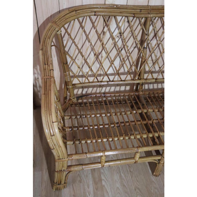 Set of Vintage Rattan Corner Sofa, 1970s For Sale - Image 9 of 16