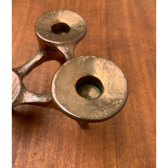 Vintage German Brutalist Metal Candleholder from Harjes For Sale - Image 11 of 18