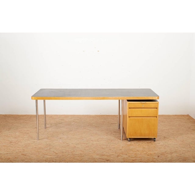 Worktable in Chrome-Plated Metal Tubing and Wooden Top by Marcel Breuer for Wohnbedarf, 1928 For Sale - Image 15 of 15