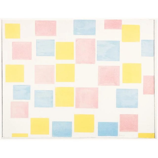Pink 1991 After Piet Mondrian "Composition With Color Planes", Full-Color Parisian Print For Sale - Image 8 of 8