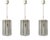 Mid-Century Ice Glass Pendant Lights from Doria Leuchten, Germany, 1960, Set of 3 For Sale