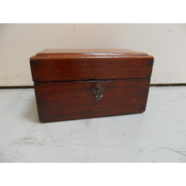 Maroon Antique Mahogany Jewelry Box, 1890s For Sale - Image 8 of 9