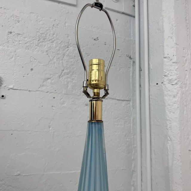 1960s Vintage Italian Murano Glass Table Lamps - a Pair For Sale - Image 5 of 8