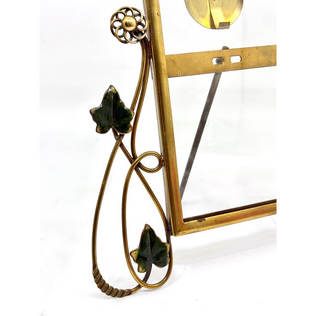 Glass Antique Art Nouveau Whiplash Ivy Picture Frame For Sale - Image 7 of 8