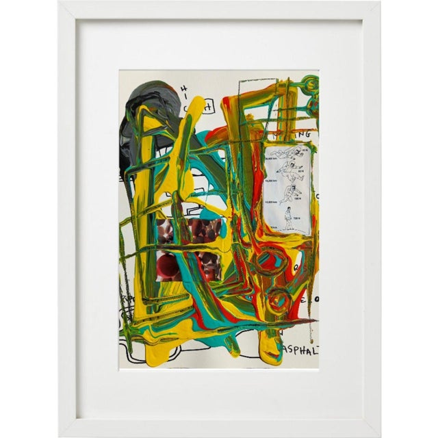 Set of 6 - 11.5' X 14' Framed Abstract Acrylic Paintings 'The Physics' #1 by Diane Grant For Sale - Image 6 of 11