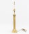 Neoclassical Style Gilt Metal Corinthian Column Table Lamp, the fluted column above a square base and surmounted by a hand...