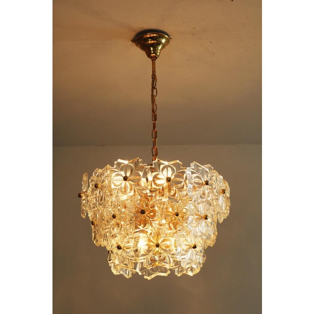Crystal Glass Chandelier from Hillebrand Lighting, 1960s For Sale - Image 4 of 9