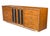 Mid-Century Modern Mid-Century Modern Walnut Credenza With Black Panel Doors Floating Base For Sale - Image 3 of 16
