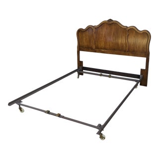 Vintage French Provincial Queen or Full Headboard With Bedframe For Sale