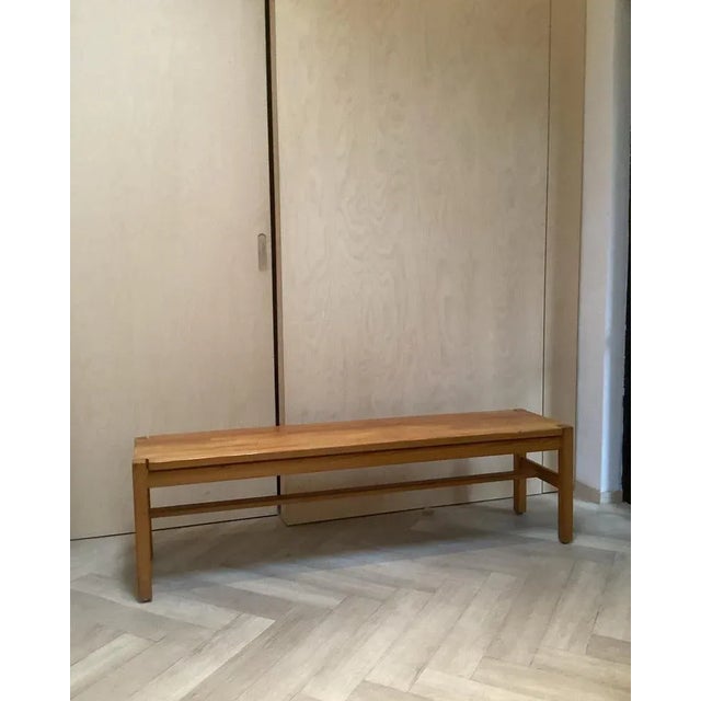 Hongisto Pine Bench attributed to Ilmari Tapiovaara for Laukaa Wood, Finland, 1960s For Sale - Image 9 of 10