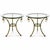 Maison Jansen Italian Neo-Classical Maison Jansen Style Brass Steel & Glass Side Tables - Pair For Sale - Image 4 of 4