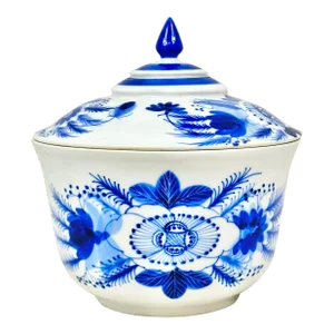 Vintage Blue and White Lidded Dish