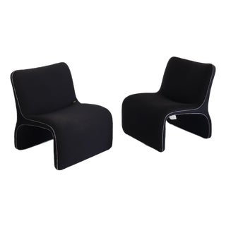 1980s Slipper Chairs by Preview, a Pair For Sale