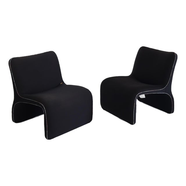1980s Slipper Chairs by Preview, a Pair For Sale