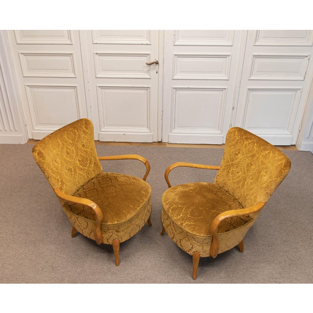 Danish Modern Lounge Chairs by Alfred Christensen for Slagelse Møbelværk, 1940s, Set of 2 For Sale - Image 10 of 14