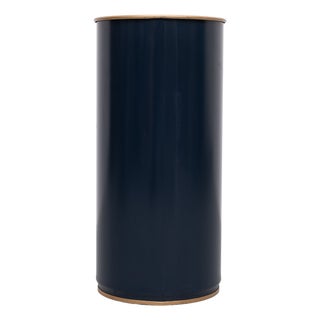 Lady Clare Dark Blue Metal Umbrella Stand, England, 1970s For Sale