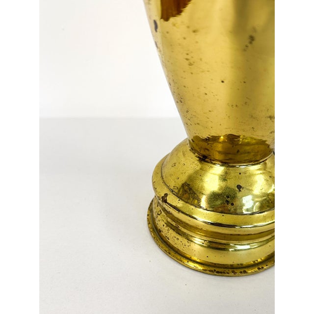 Wwii 1944 Brass Trench Art Vase Inert Ammo Primer Vintage Military Collector For Sale - Image 4 of 8
