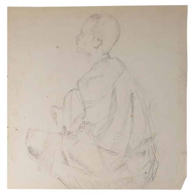 Paper Unknown, Depicting a Man, 20th Century, Drawing on Paper For Sale - Image 7 of 7