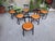 Chairs in Black Lacquered Wood with Brown Leather Seats attributed to Tito Agnoli, 1960s, Set of 6 For Sale - Image 6 of 9