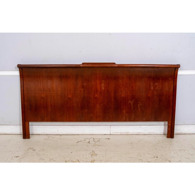 Baker Flame Mahogany Sleigh King Size Headboard For Sale - Image 11 of 12