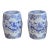 Pair of Chinese Blue and White Garden Stools For Sale