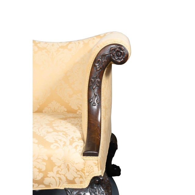 Camel George III Style Camel Back Mahogany Sofa For Sale - Image 8 of 8