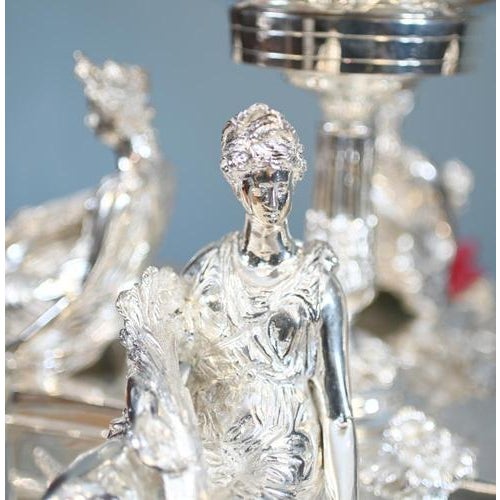 English Silver Plate Centrepiece, 1930 For Sale - Image 3 of 18