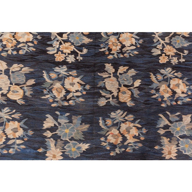 Peach Antique Russian Bessarabian Rug For Sale - Image 8 of 9