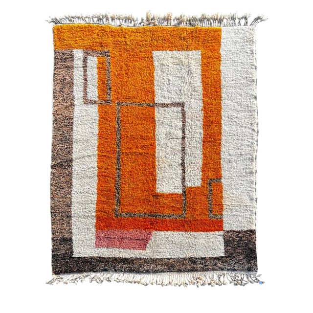 Moroccan Mrirt Beni Ouarain Wool Rug, 1990 For Sale - Image 11 of 11