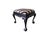 19th Century Queen Anne Style Carved Bench in Burchell Zebra Hide For Sale - Image 9 of 9
