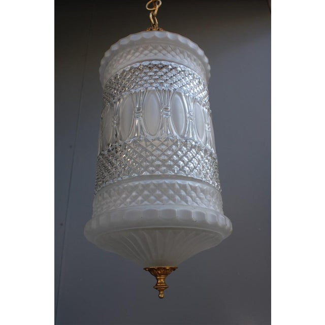 Lantern in Engraved Crystal and Brass, Italy, 1950s For Sale - Image 10 of 18