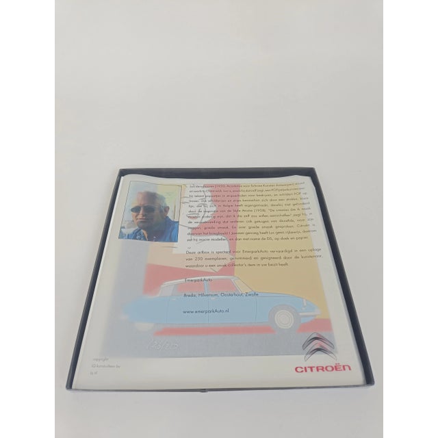Beautiful set of 4 Pop Art prints by Luc Verschuuren for Citroën. The print features models such as the Citroën DS 3 and...