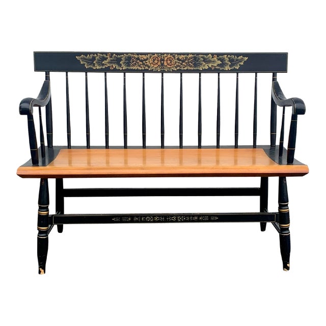 1970s Vintage Hitchcock Bench For Sale