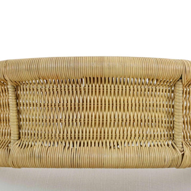 Contemporary Coastal Rattan Barrel Dining Chair For Sale - Image 10 of 12