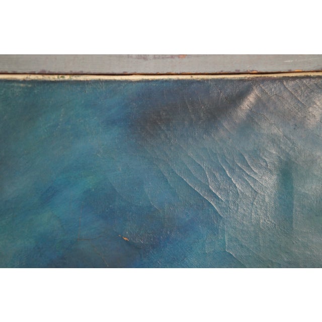 Mario Russo Italian Master Oil Painting Giornale Cappello Newspaper Hat 24" For Sale - Image 9 of 12