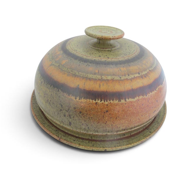 Mid 20th Century Wally Schwab Large Cake Dome Dessert Serving Dish W/Lid Pacific Nw Pottery For Sale - Image 5 of 17
