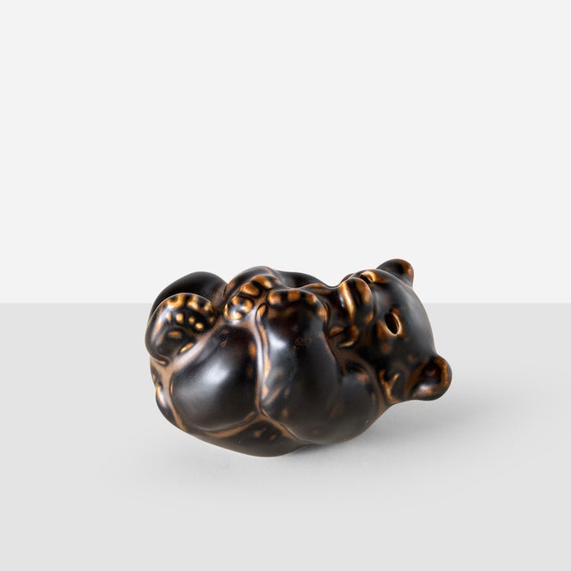 Ceramic Bear Family Figurines by Knud Kyhn for Royal Copenhagen - Set of 5 For Sale - Image 7 of 10