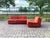 Mid-Century Modern Vintage Velour Modular Sofa, 1970s, Set of 3 For Sale - Image 3 of 18