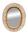 Tan Oval Wicker Wall Mirror, Italy, 1960 For Sale - Image 8 of 8