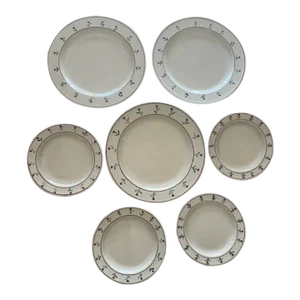 Vintage Hartstone Provincial Posy Plates Set- 7 Pieces