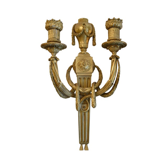 These Caldwell wall sconces are made with a classic gold gilding over bronze. Caldwell & Co. was America's premier...