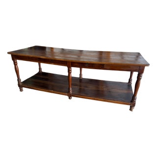 Drapers Table in Walnut For Sale