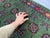 Extra-Long Green Turkmen-Style Geometric Runner Rug, 2'9" X 15'8" For Sale - Image 13 of 15