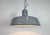 Industrial Grey Enamel Factory Pendant Lamp, 1960s For Sale - Image 10 of 18