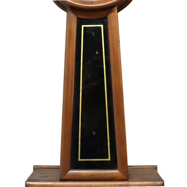 Federal Mahogany Banjo Clock With 2 Eglomise Panels & Eagle Finial C1860 For Sale - Image 6 of 7