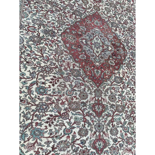 Beautiful large antique Turkish rug from the Kayseri region, dating back to the mid-20th century. Expertly hand-knotted in...