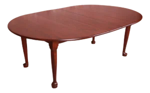 Stickley American Colonial Solid Cherry Wood Extension Dining Table, Newly Refinished
