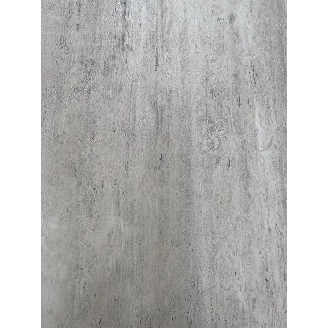 Vintage Brown Travertine Table, 1960s For Sale - Image 5 of 8
