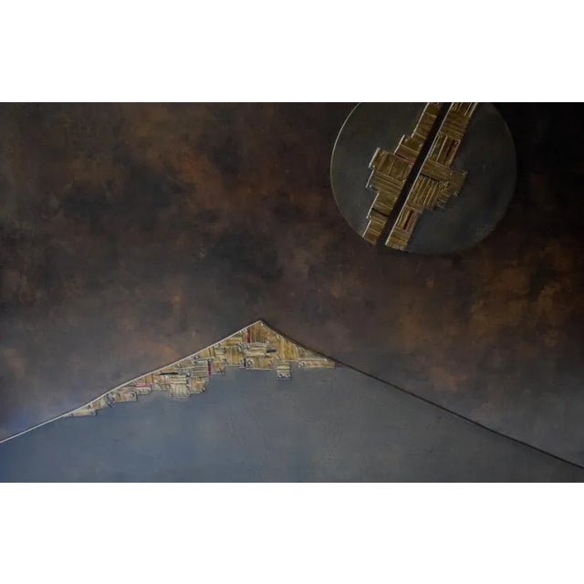 Esa Fedrigolli, Large Wall Sculpture, 1970s, Copper, Bronze & Enamel For Sale - Image 3 of 7