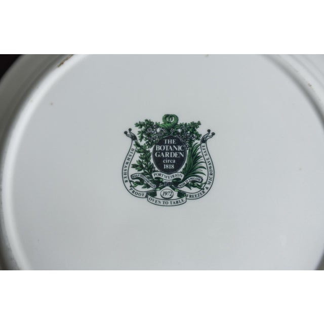 English 1980s Portmeirion Botanic Garden Dinner Plate Christmas Rose Helleborus Rosa For Sale - Image 3 of 6